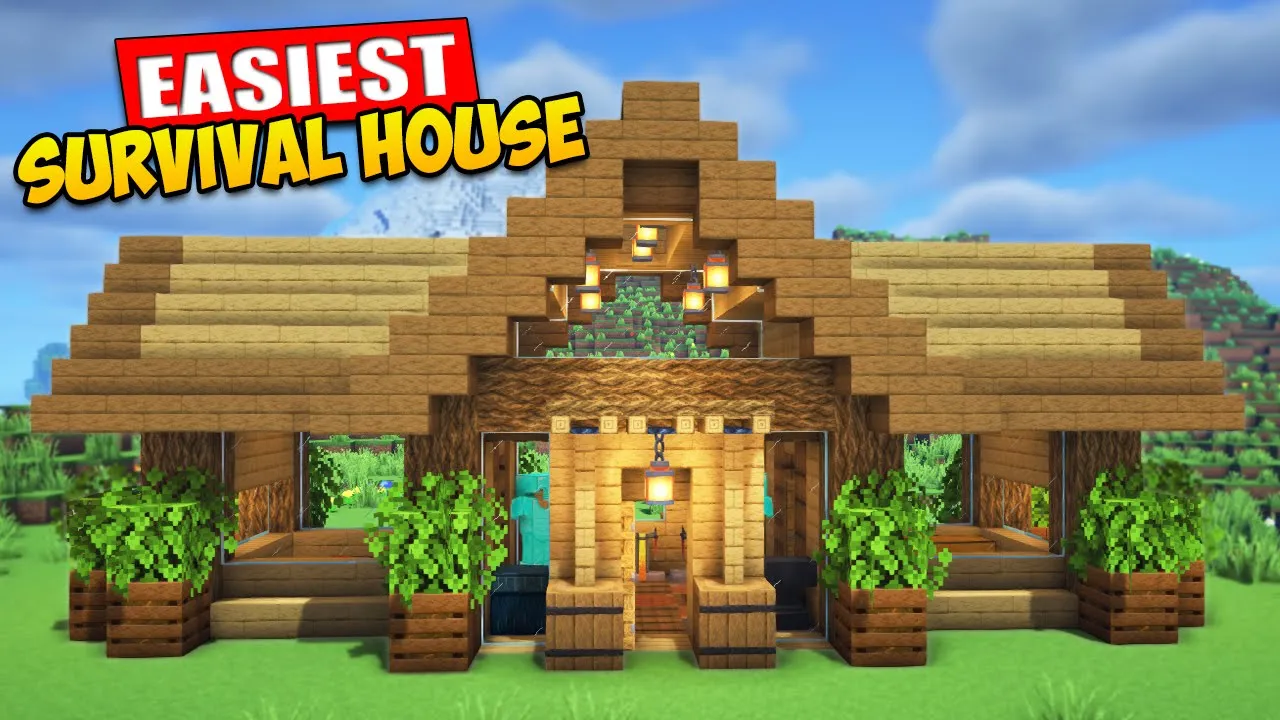 Minecraft Easy Survival House Tutorial ????