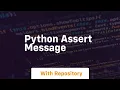 python assert message