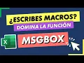 Todo sobre la Funcion MsgBox en VBA de Excel Domina este Tema SI Escribes Macros
