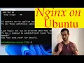 How to install and run Nginx web server in Ubuntu Server 22 04