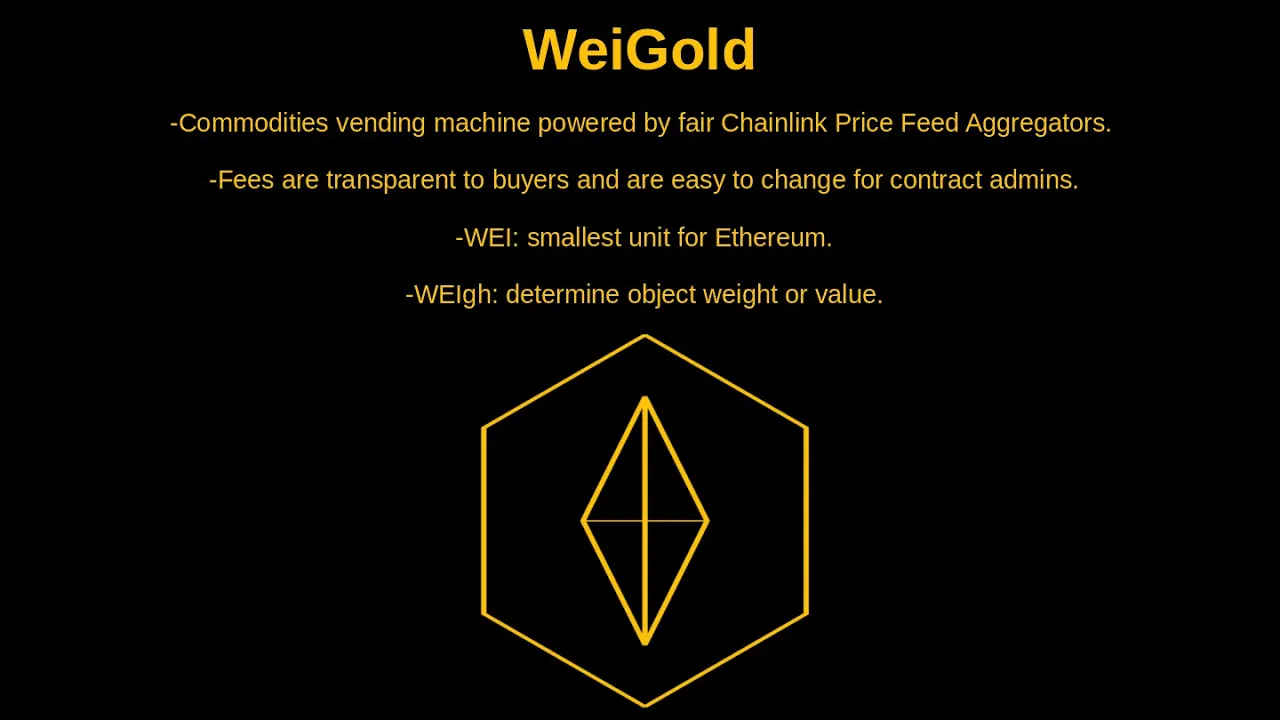 WeiGold: Fair Value Commodities Vending Machine