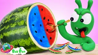 Pea Pea Tries Red and Blue Watermelon! 🍉😋-  Funny Adventure for kids