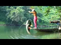 Download Lagu Young Girl Fishing on Rivers and Lakes, Fishing Techniques, Traditional Fishing Catch a Lots of Fish