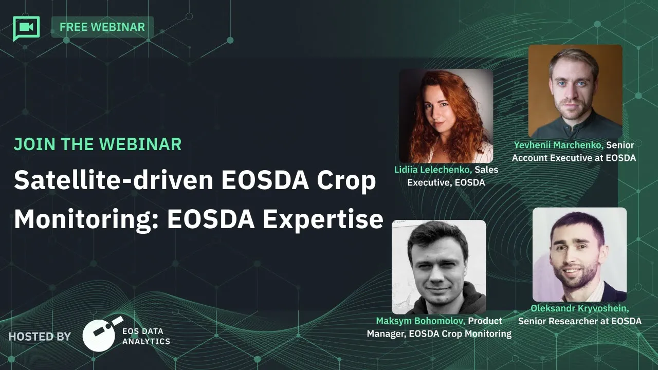 webinar on crop monitoring with EOS Data Analytics