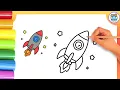 Drawing a Rocket Ship A Step-by-Step Coloring Guide for Kids