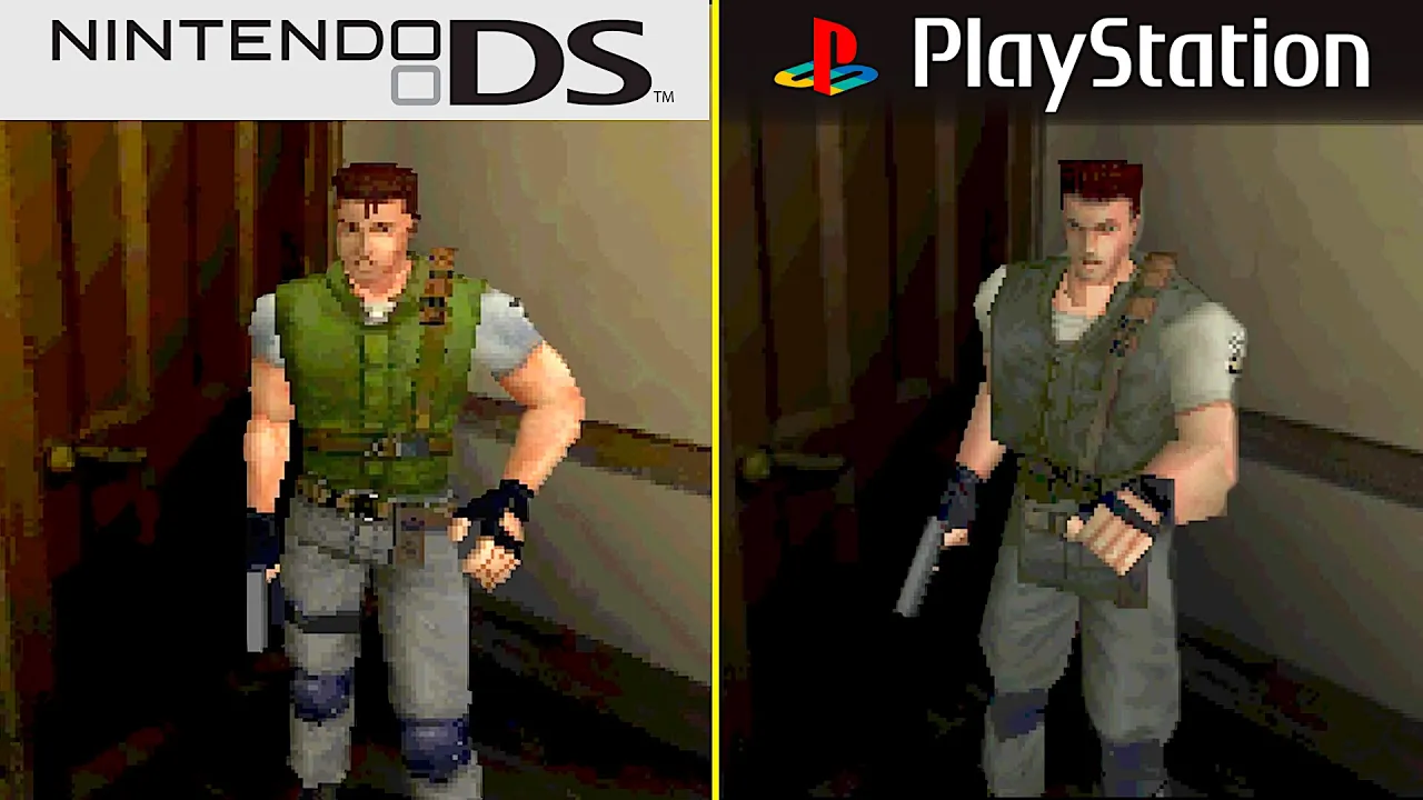 Resident Evil : NINTENDO DS  vs  PLAYSTATION  - Comparativo🔥 || Jugamer