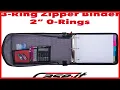 Durable 3-Ring Zipper Binder with Laptop Pocket - Case of Six