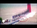 Giant sea serpent caught on weather camera during storm at Lake Michigan