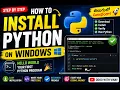 How to Install Python on Windows Python Installation for Beginners Hello World Program Telugu