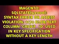 SQLSTATE 42000 Syntax error