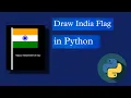 How to Draw India Flag in Python programing language and Write Happy Independence Day