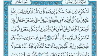 سورة الطلاق مكتوبة ماهر المعيقلي 