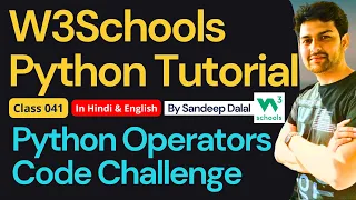 W3Schools W3Schools Python W3Schools Python Tutorial Class 041 Python Operators Code Challen