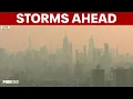 NYC Weather Wildfire haze lingers storms move in before sunny Sunday