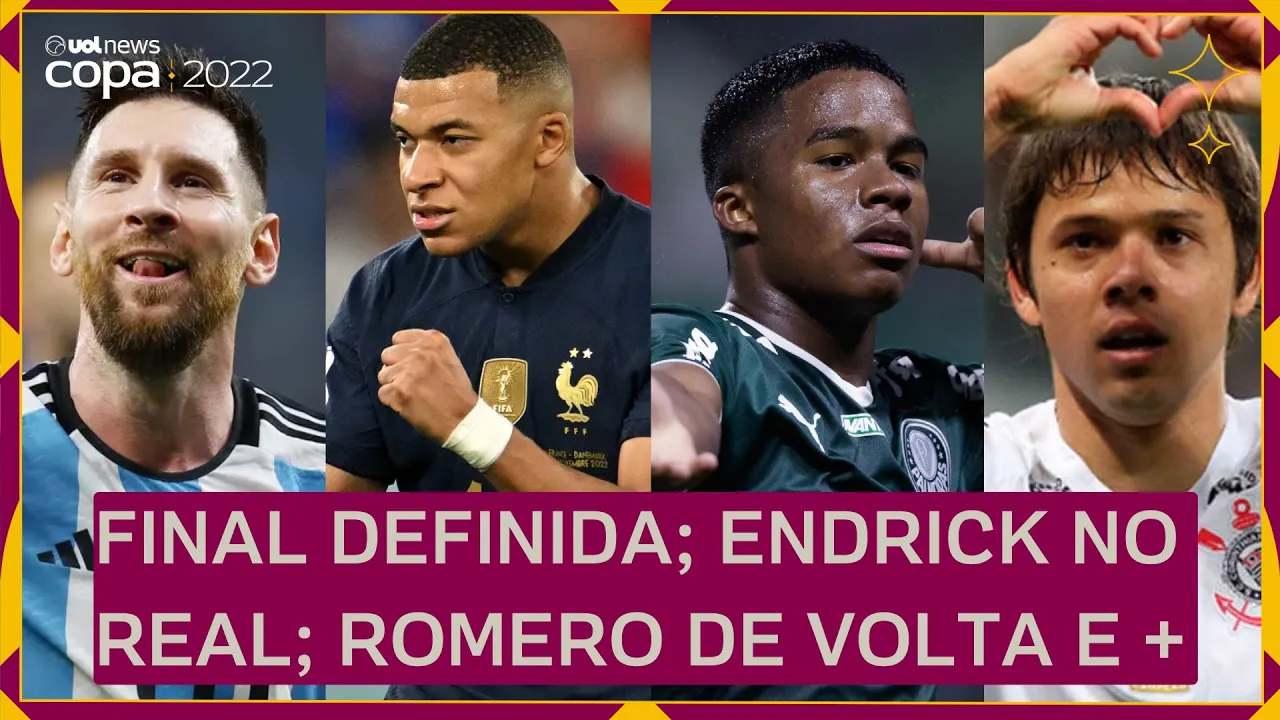 ????AO VIVO: NEYMAR fora da Seleção?; final ARGENTINA x FRANÇA; ENDRICK no REAL; ROMERO  no Timão e +