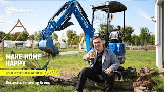 Storm Knocked Over a Giant Tree? This Rippa Mini Excavator Moves It Effortlessly