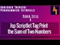 scriptlet tag in jsp part-5 JSP Scriptlets Tag JSP Tutorials jsp scriptlet tag j