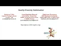 Tutorial on Quality-Diversity Optimisation