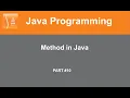 Part Java Method User Define Function Java Tutorial Online Lecture In Hindi