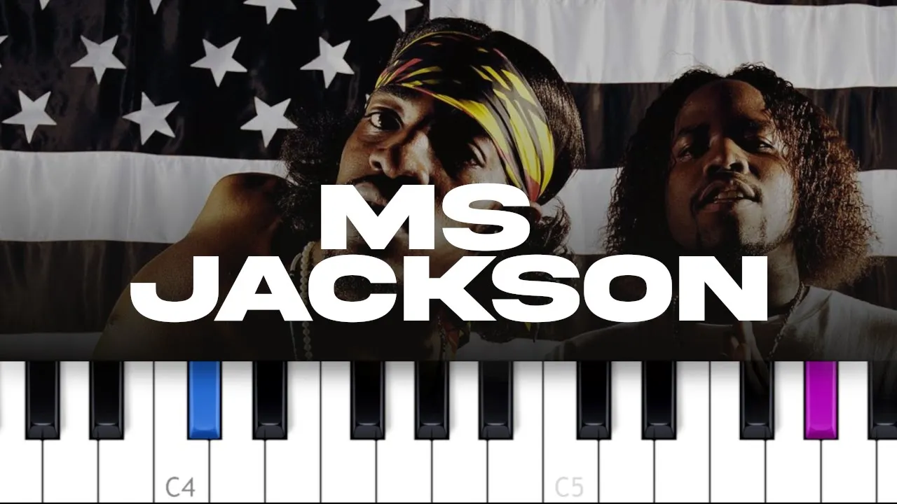 Outkast - Ms Jackson  (piano tutorial)