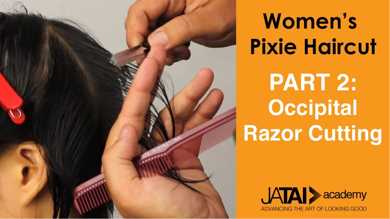 Women's Pixie Haircut - Occipital Razor Cutting Part 2