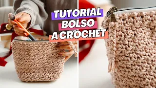 Bolso A Crochet Con Cierre o Botones - Tutorial Paso A Paso