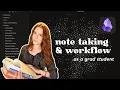 How I Use Obsidian as a Grad Student Note-Taking Organization Workflow