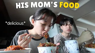 What I Eat at My Korean Boyfriend's PARENTS’ House (SO MUCH FOOD!)