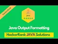 HackerRank Java Output Formatting problem solution in Java Java solutions Programmingoneonone
