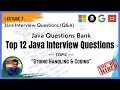 Java Interview Questions Part - 7 Top 12 Java Interview Questions On String Handling Coding