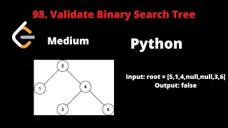 LEETCODE 98 VALIDATE BINARY SEARCH TREE PYTHON