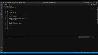 scanf in vscode