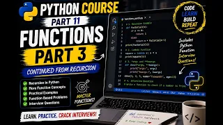 Python Complete Course for Beginners - Part 11 Functions in Python