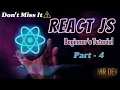 Part-4 React JS 2025 Tutorial Props State in React Explained with useState Hook