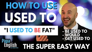 USED TO USE TO BE USED TO GET USED TO WOULD English Grammar Lesson Practice PDF 