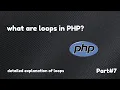 PHP Loops Explained While Do While For Foreach Loop Tutorial PHP Course Part
