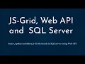 JS Grid Web API and SQL Server