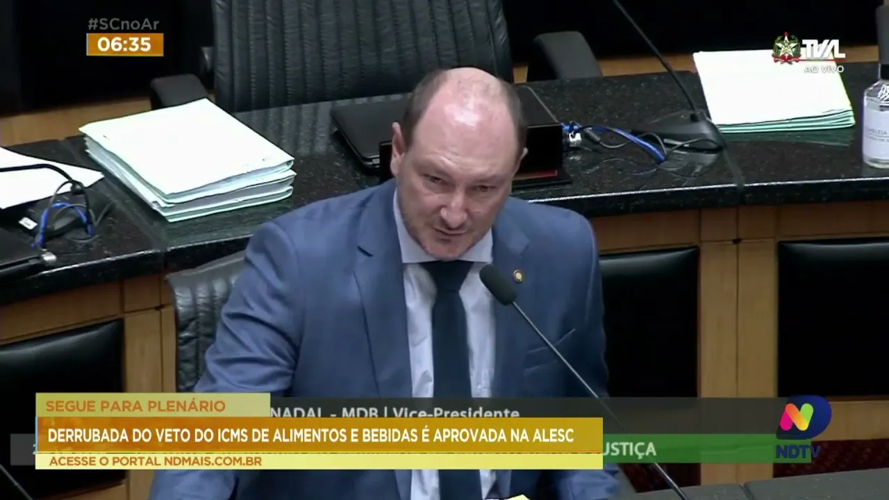 Derrubada do veto do Icms de alimentos e bebidas é aprovada na Alesc