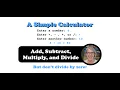 TG8 5 Calculator Integer Subtraction Multiplication and Division