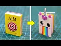 DIY Mini Unicorn notebook || how to make Mini Unicorn notebook from matchbox