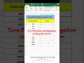 How to Convert Positive Numbers to Negative in Excel