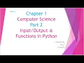 12th std Computer Science CBSE Chapter 1 Part-2 Functions in Python in python