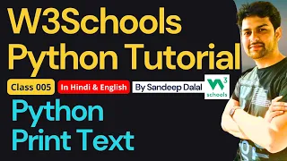 W3Schools W3Schools Python W3Schools Python Tutorial Class 005 Python Print Text