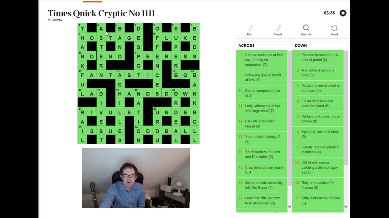 Speed-solving cryptic crosswords