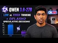 Qwen3 8-27B Low vs xHigh Thinking DFlash2 Speculative Decoding on M5 Max
