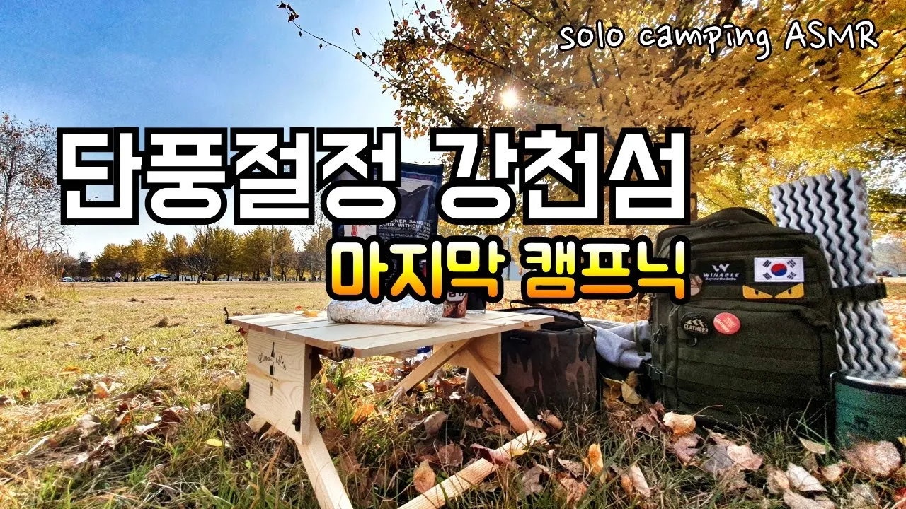 야영취사 금지된 강천섬 요즘 상황/솔로캠프닉 비화식 먹방/solo campnic ASMR サムネイル