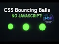 Amazing CSS Only Bouncing Balls Animation No JavaScript CSS Animation Tutorial