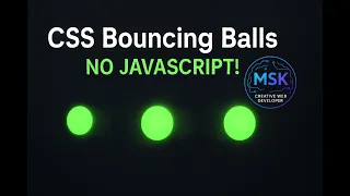 Amazing CSS Only Bouncing Balls Animation No JavaScript CSS Animation Tutorial