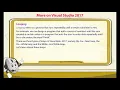 Class VIII More on Visual Studio 2017