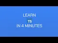 Learn TypeScript in 4 minutes